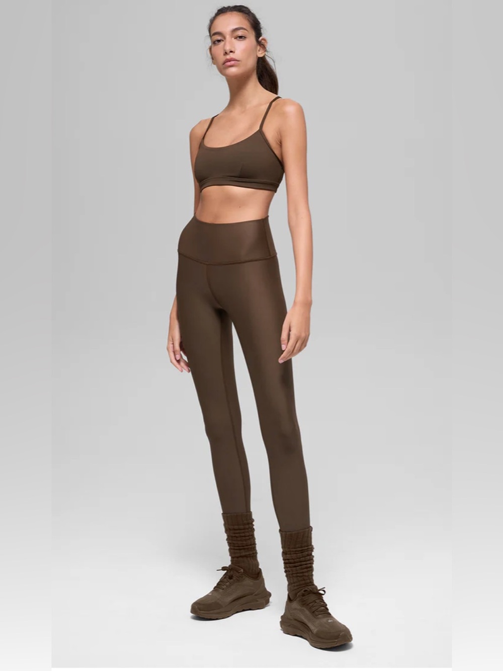 Like New! Alo Yoga Airlift High Waist Winter Warm Legging/Espresso/Medium - Picture 1 of 7